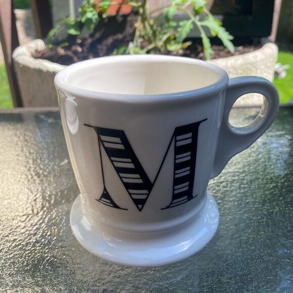 Anthropologie Letter M Mug Ceramic Alphabet Cup - Picture 1 of 4